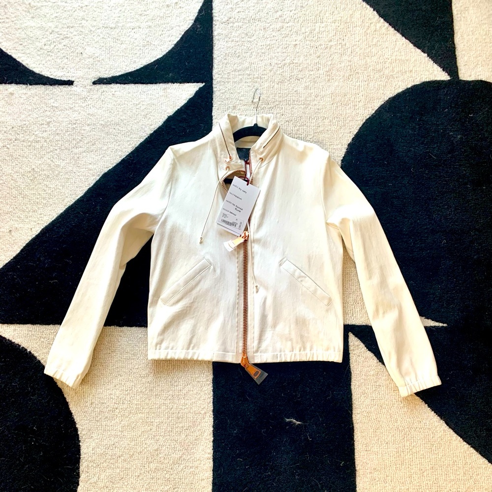 Stouls Cream leather jacket size medium